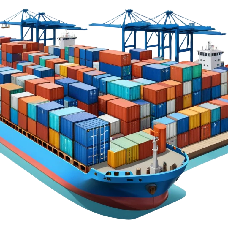 seaport with containers emoji
