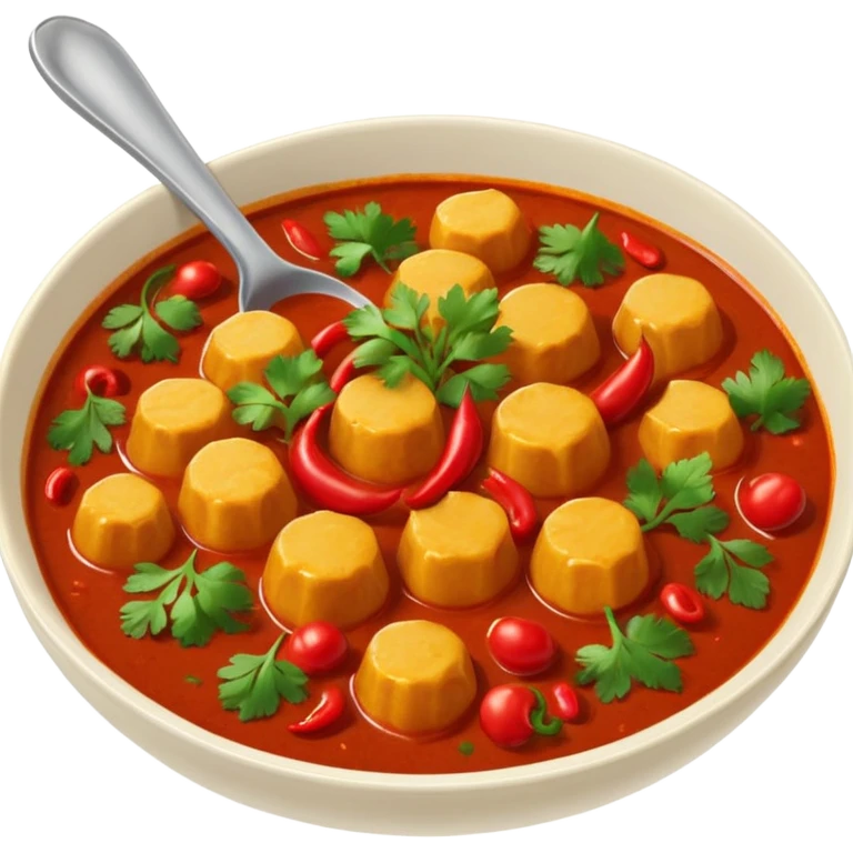 Hot spicy vegan curry dish emoji