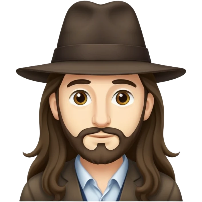 Jewish man with hat, and hair in the side like a rabin emoji