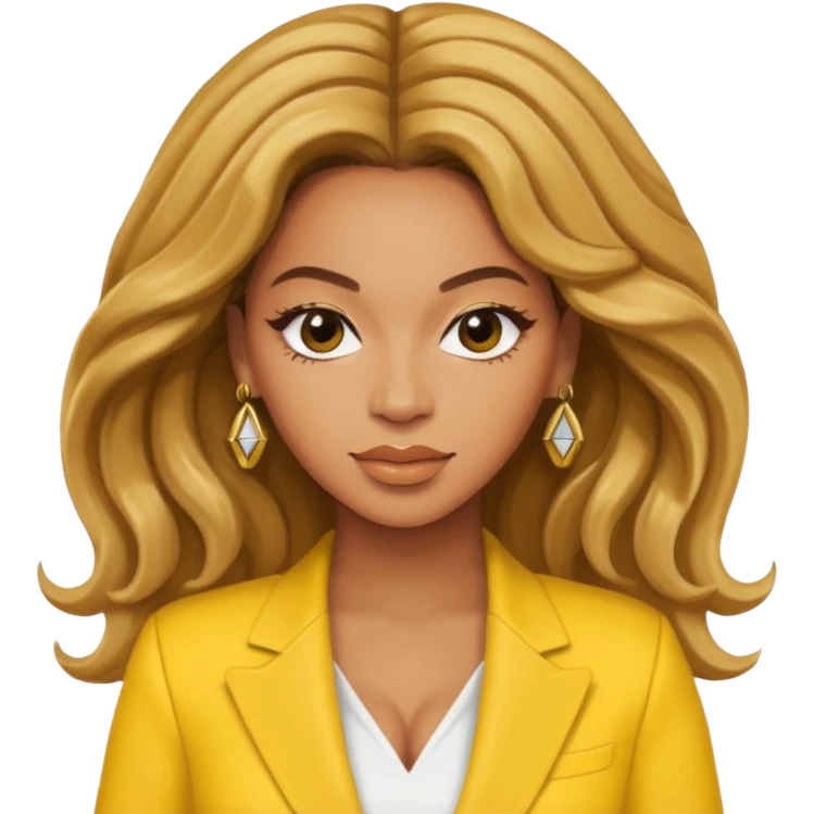 Beyonce with yellow outfit emoji