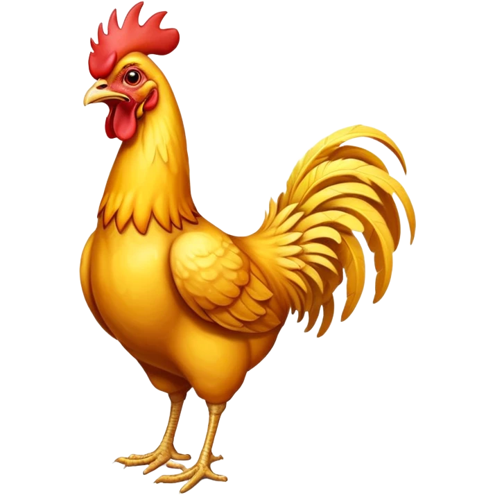 shouting yellow long neck chicken emoji