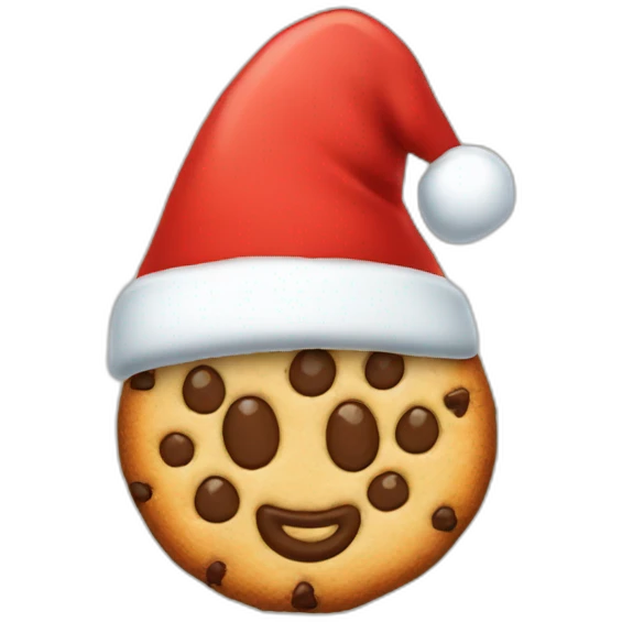 cookie santa claus hat emoji