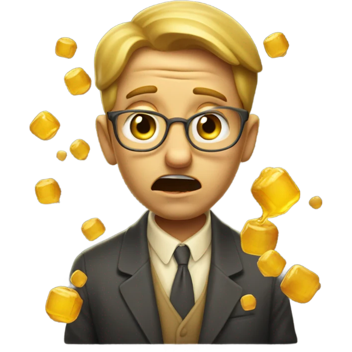 Guy vomiting honey emoji