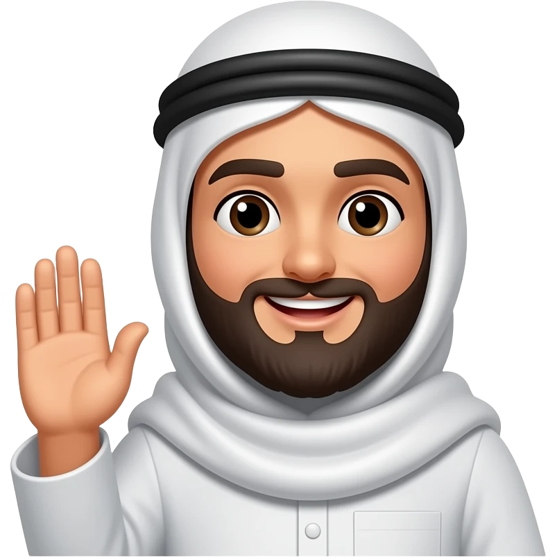 Muslim doing salam/ adaab and saying eid Mubarak emoji