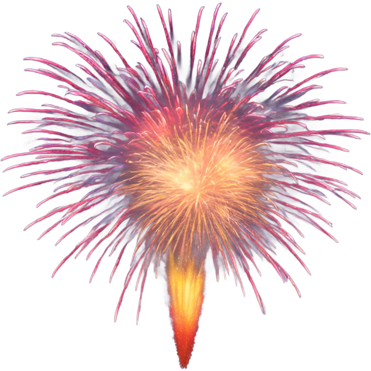 Giant fireworks display for new year emoji