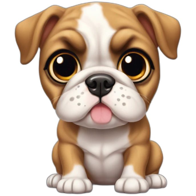BULLDOG FRENCH PUPPY BIG EYES CUTE emoji