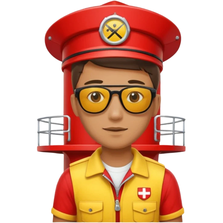 Lifeguard at watch tower emoji
