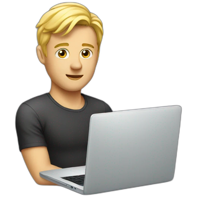 blond-man-behind-laptop emoji