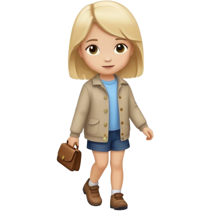 Tried little girl walking  emoji