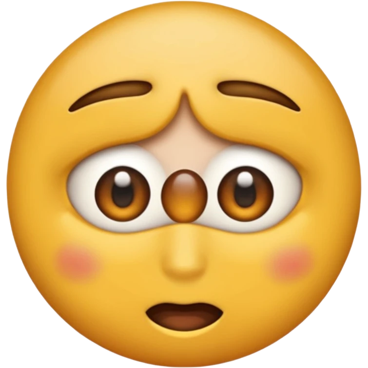 quiero un emoji como este tipo(😧😐🫩😴🫠😲)pero q tenga un ojo titilando del estrés emoji