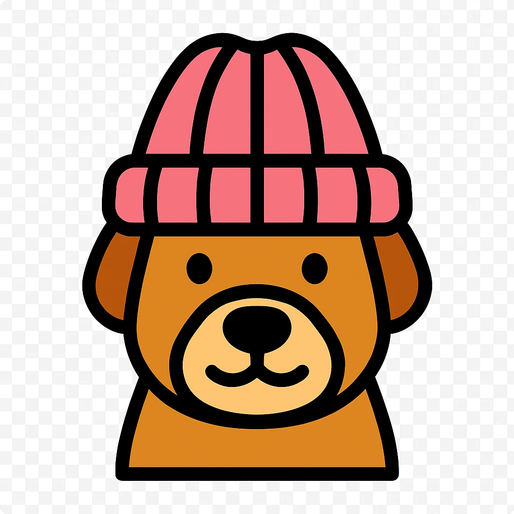 A dog in a cap emoji
