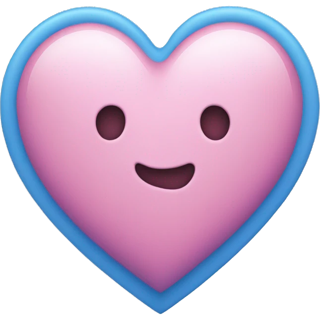 pink and blue heart emoji