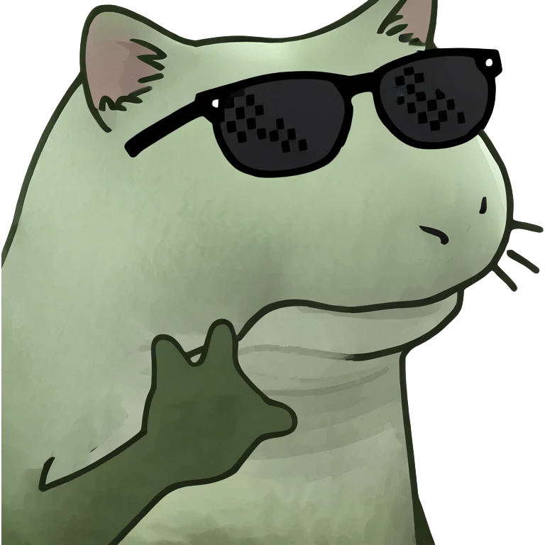 Cat with sunglasses emoji