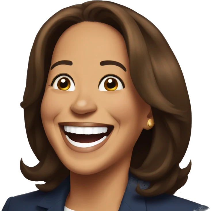 Kamala Harris laughing emoji