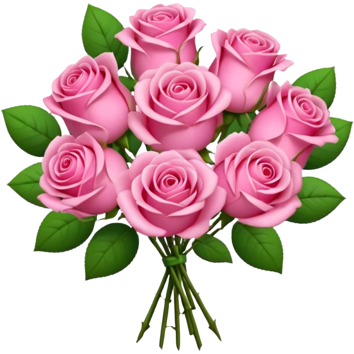 Um buque rosa paty emoji