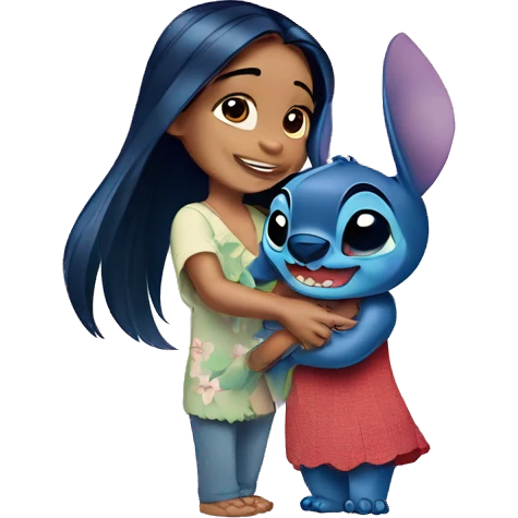 Lilo and Stitch in love  emoji