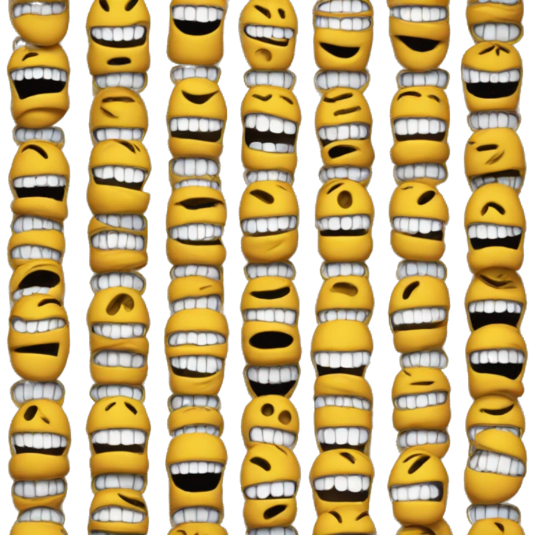 Laughing emoji with x eyes emoji