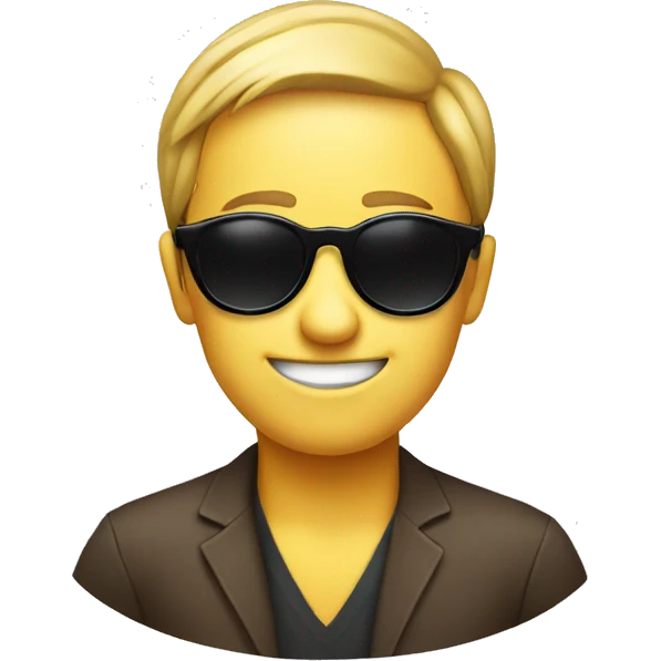 smiley. sunglasses. dyslexia emoji