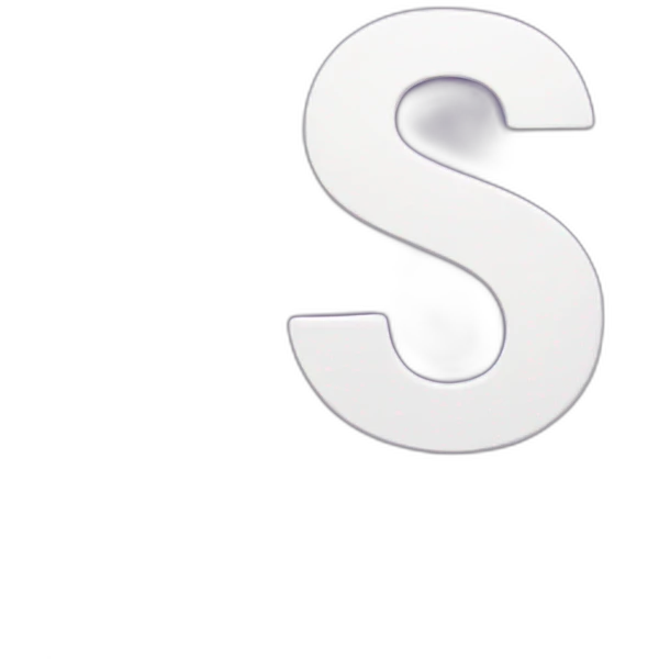 White letter s on a purple background emoji