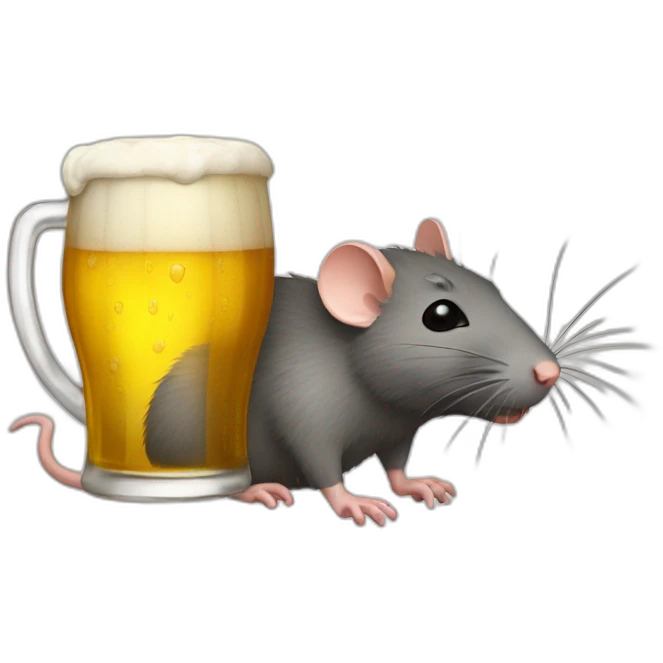 RAT-DRINK-BEER emoji