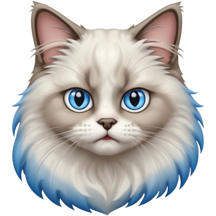 angry Ragdoll cat emoji