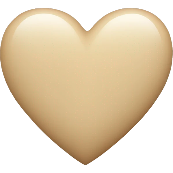 Beige heart emoji