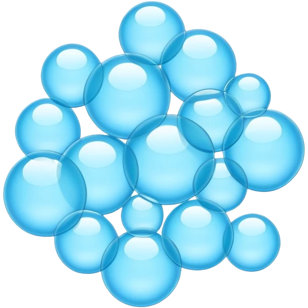 Light blue cleaning bubbles emoji