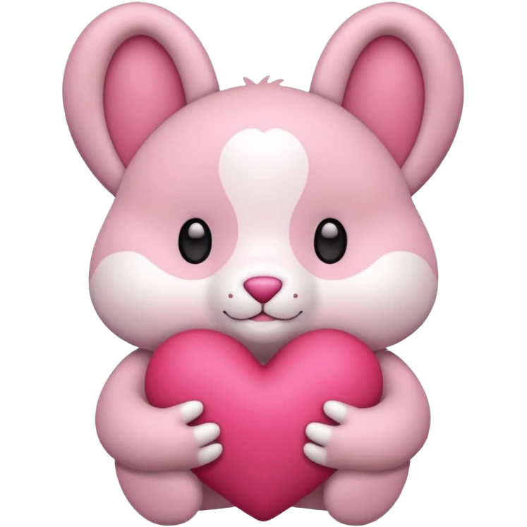 A labubu holding a heart emoji