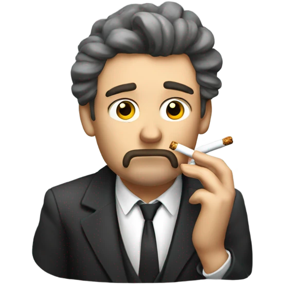 Matthew Mcconhay stress smoking a cigarette emoji