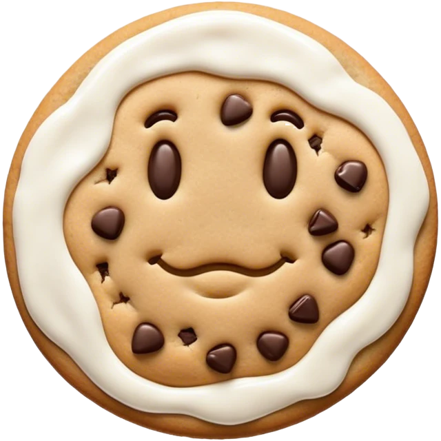 cookie with icing emoji