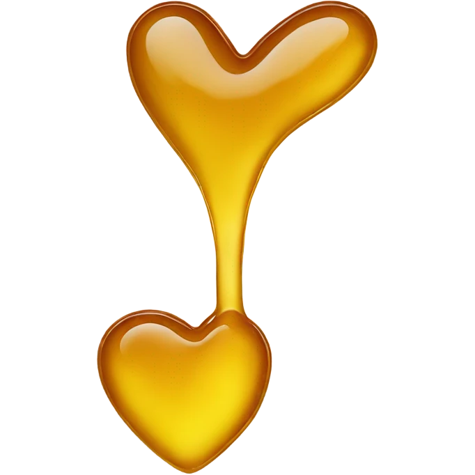 Heart made of honey emoji
