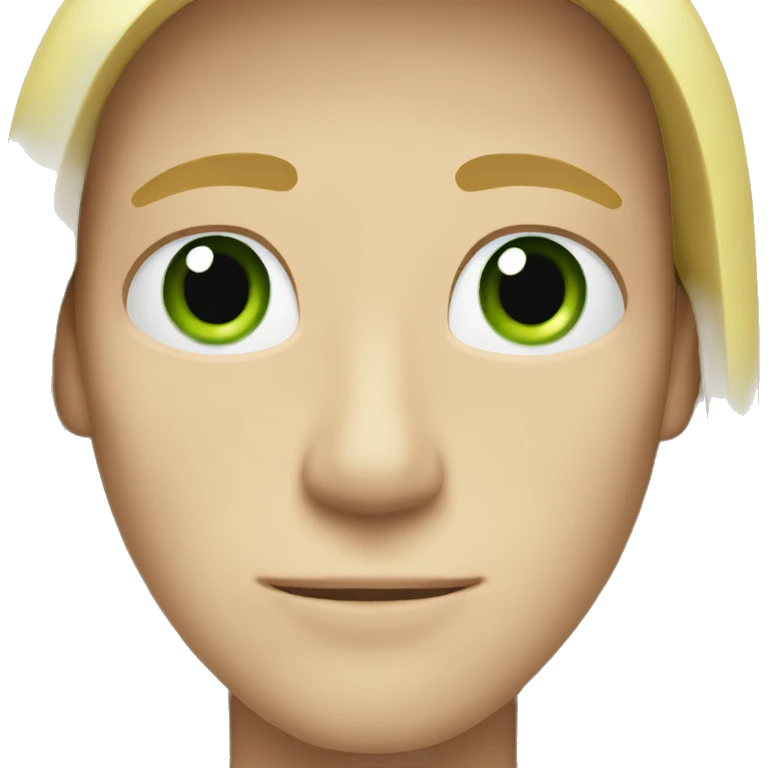 man with blonde long hair and green eyes emoji