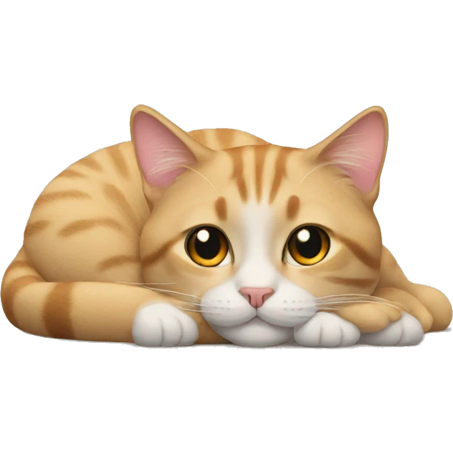 a cat laying down  emoji