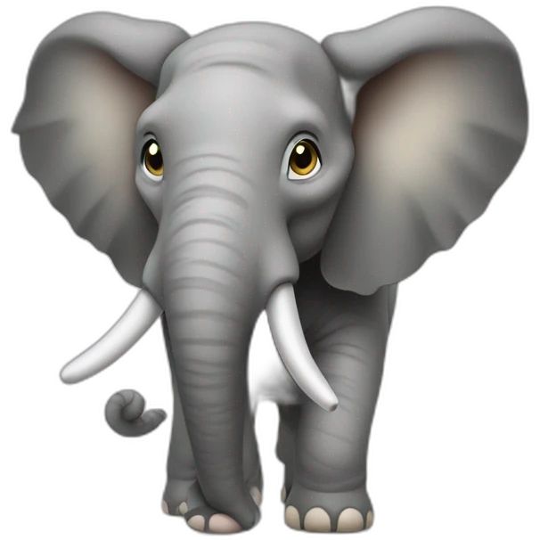 Chat sur un éléphant emoji