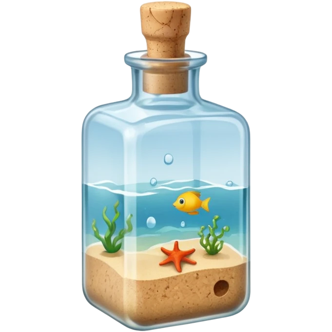 A sea Message Bottle, square emoji