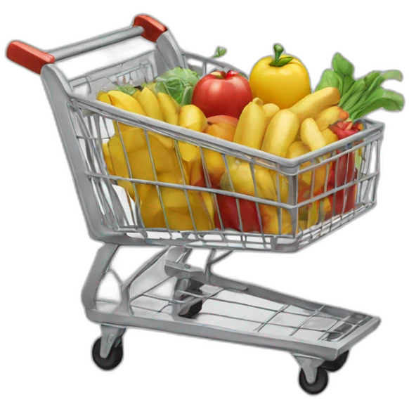 Grocery cart emoji