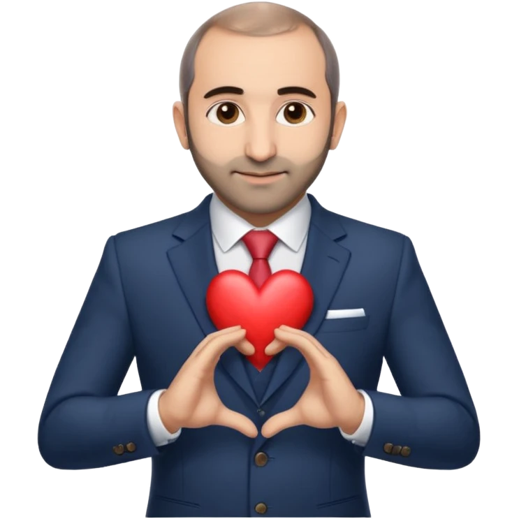 Nikol Pashinyan in the suite makes heart with his hands emoji
