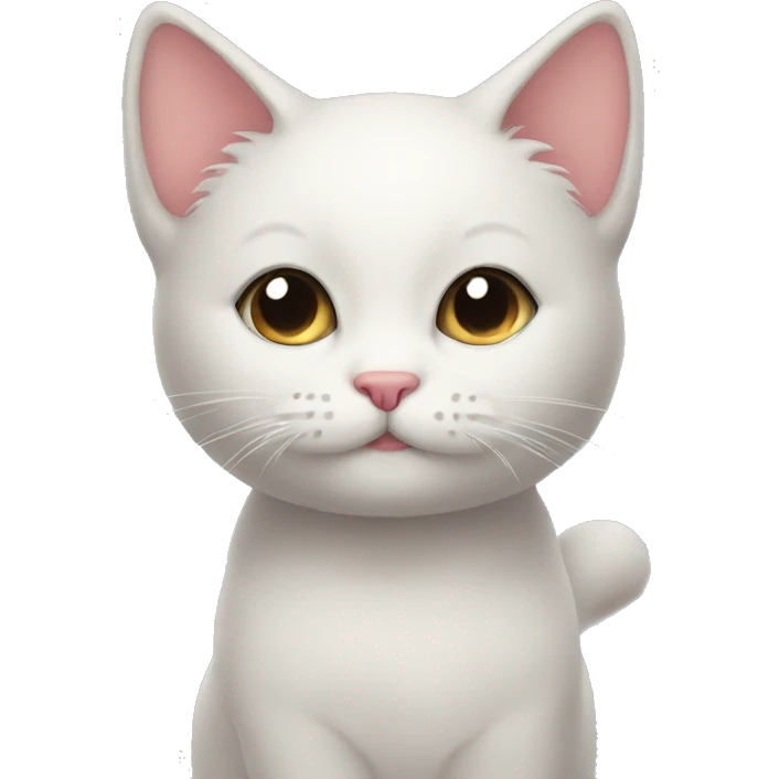 Kitty with love emoji