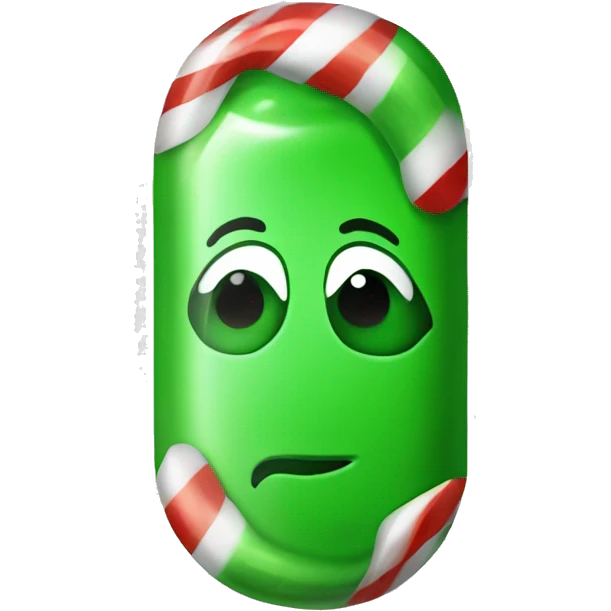 christmas green candy can emoji