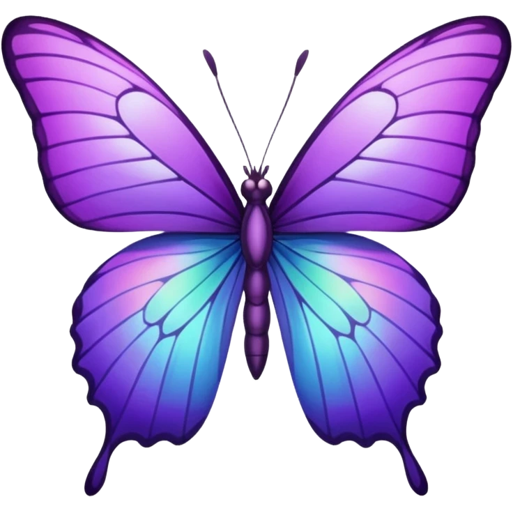 Purple butterfly with sharp ends on each wing emoji