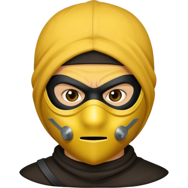 This is a robber with yellow skin emoji