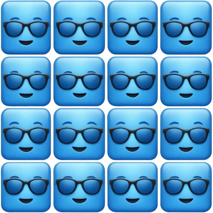 In shades of blue - Emoji Puzzle - Some emojis emoji