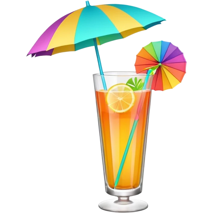 Neon tropical drink emoji