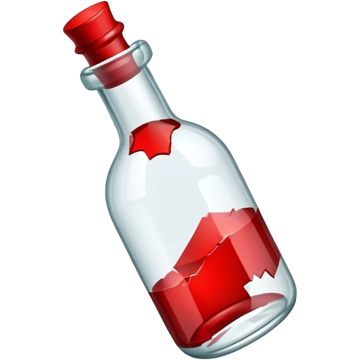 Broken red bottle emoji