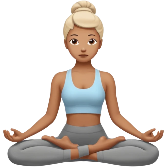 Mujer haciendo yoga  emoji