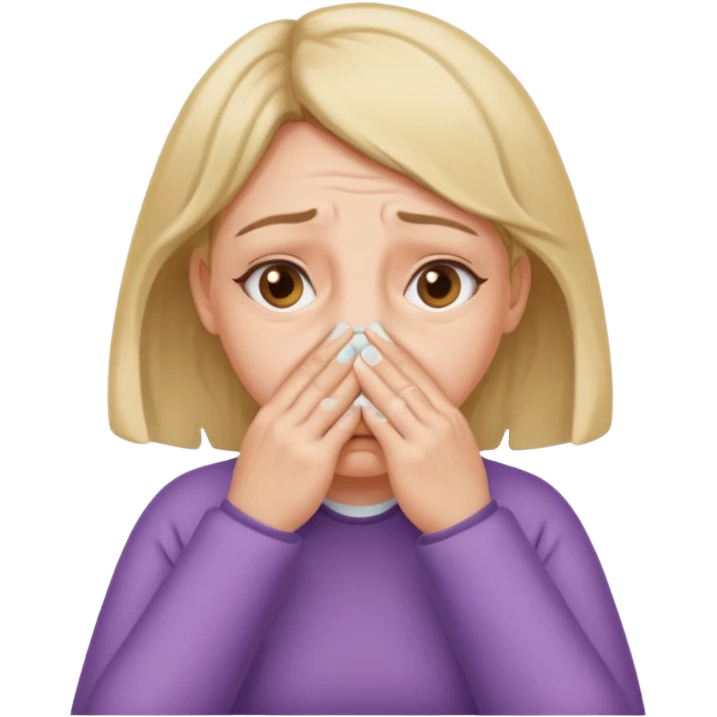 The girl needs to be blocking her nose with both hands to avoid the bad smell. emoji