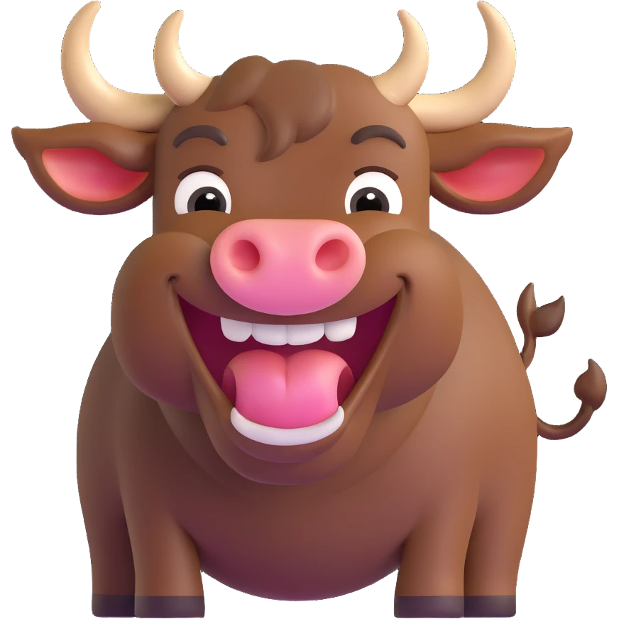 laughing bull emoji