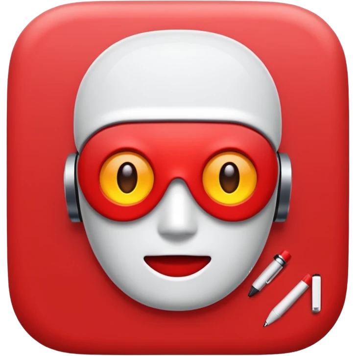 I want an emoji of "AI" in red writing emoji
