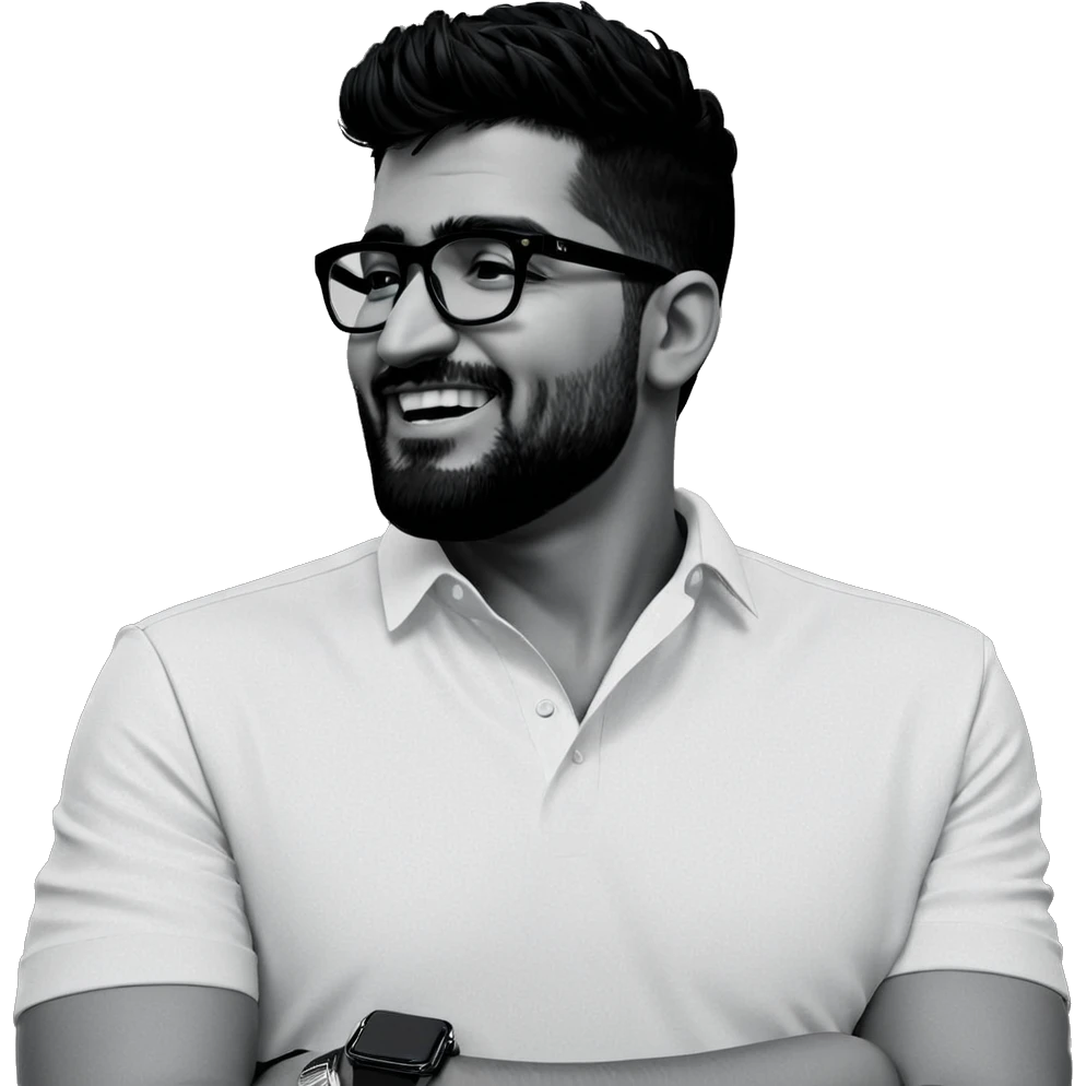 monochrome portrait of stylish male emoji