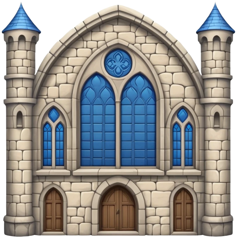 blue medieval building emoji